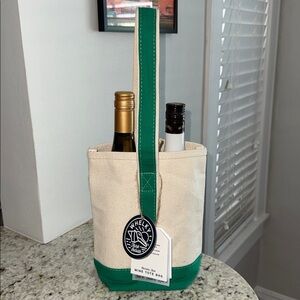 Whelky Canvas Wine Tote Bag for 2 Bottles